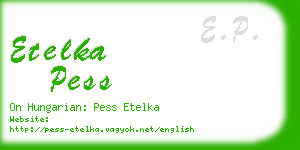 etelka pess business card